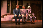 R-L) William Thomas, Jr., Gene Barry and George Hearn in a scene from the Broadway musical "La Cage Aux Folles." (New York)