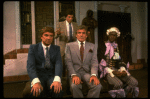 R-L) William Thomas, Jr., Gene Barry, John Weiner and George Hearn in a scene from the Broadway musical "La Cage Aux Folles." (New York)
