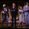 L-R) William Thomas, Jr., Jay Garner, Merle Louise and Gene Barry in a scene from the Broadway musical "La Cage Aux Folles." (New York)