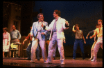 R-L) George Hearn and Gene Barry in a scene from the Broadway musical "La Cage Aux Folles." (New York)