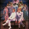 L-R) George Hearn and Gene Barry w. dancers in drag in a scene from the Broadway musical "La Cage Aux Folles." (New York)