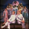 L-R) George Hearn and Gene Barry w. dancers in drag in a scene from the Broadway musical "La Cage Aux Folles." (New York)