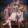 L-R) George Hearn and Gene Barry w. dancers in drag in a scene from the Broadway musical "La Cage Aux Folles." (New York)