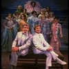 L-R) George Hearn and Gene Barry w. dancers in drag in a scene from the Broadway musical "La Cage Aux Folles." (New York)