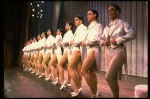 Dancers in drag in a scene from the Broadway musical "La Cage Aux Folles." (New York)