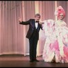 L-R) Gene Barry and George Hearn (in drag) in a scene from the Broadway musical "La Cage Aux Folles." (New York)