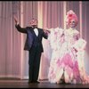 L-R) Gene Barry and George Hearn (in drag) in a scene from the Broadway musical "La Cage Aux Folles." (New York)