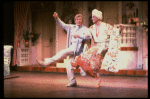 L-R) Gene Barry and George Hearn (in drag) in a scene from the Broadway musical "La Cage Aux Folles." (New York)