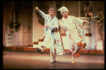 L-R) Gene Barry and George Hearn (in drag) in a scene from the Broadway musical "La Cage Aux Folles." (New York)