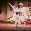 L-R) Gene Barry and George Hearn (in drag) in a scene from the Broadway musical "La Cage Aux Folles." (New York)