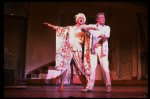 R-L) Gene Barry and George Hearn (in drag) in a scene from the Broadway musical "La Cage Aux Folles." (New York)