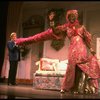 L-R) Gene Barry and William Thomas, Jr. (in drag) in a scene from the Broadway musical "La Cage Aux Folles." (New York)