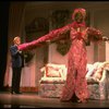 L-R) Gene Barry and William Thomas, Jr. (in drag) in a scene from the Broadway musical "La Cage Aux Folles." (New York)