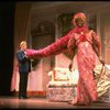 L-R) Gene Barry and William Thomas, Jr. (in drag) in a scene from the Broadway musical "La Cage Aux Folles." (New York)