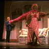 L-R) Gene Barry and William Thomas, Jr. (in drag) in a scene from the Broadway musical "La Cage Aux Folles." (New York)