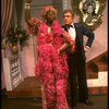 L-R) Gene Barry and William Thomas, Jr. (in drag) in a scene from the Broadway musical "La Cage Aux Folles." (New York)