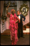 L-R) Gene Barry and William Thomas, Jr. (in drag) in a scene from the Broadway musical "La Cage Aux Folles." (New York)