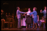 L-R) Gene Barry, George Hearn (in drag) and Elizabeth Parrish in a scene from the Broadway musical "La Cage Aux Folles." (New York)