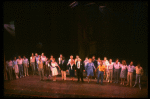 Cast taking a curtain call from the Broadway musical "La Cage Aux Folles." (New York)