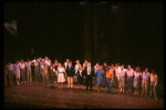 Cast taking a curtain call from the Broadway musical "La Cage Aux Folles." (New York)