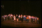 Cast taking a curtain call from the Broadway musical "La Cage Aux Folles." (New York)