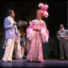 L-R) Gene Barry and George Hearn (in drag) in a scene from the Broadway musical "La Cage Aux Folles." (New York)