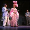 L-R) Gene Barry and George Hearn (in drag) in a scene from the Broadway musical "La Cage Aux Folles." (New York)