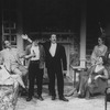 (L-R) Julie Dretzin, Robert Klein, Patrick Fitzgerald, John Vickery, Jane Alexander, Frances McDormand and Madeleine Kahn in a scene from the Broadway production of the play "The Sisters Rosensweig" (New York)