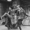 Kevin Bacon (R) and Sean Penn (L) in a scene from the off-Broadway production of the play "Slab Boys".