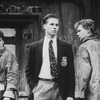 (L-R) Sean Penn, Val Kilmer and Kevin Bacon in a scene from the off-Broadway production of the play "Slab Boys".
