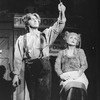 Len Cariou and Angela Lansbury in a scene from the Broadway production of the musical "Sweeney Todd".