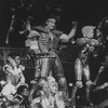Robert Torti (T) and Jane Krakowski (B) in a scene from the Broadway production of the musical "Starlight Express". (New York)