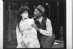 Tracey Ullman and Morgan Freeman in a scene from the NY Shakespeare Festival Central Park production of the play "The Taming Of The Shrew"
