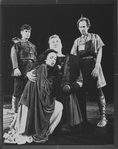 David Purdham (top L), Donald Moffat (2R) and unidents.  in a scene from the NY Shakespeare Festival Central Park production of the play "Titus Andronicus".