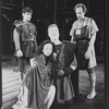 David Purdham (L), Donald Moffat (2R) and unidents. in a scene from the NY Shakespeare Festival Central Park production of the play "Titus Andronicus".