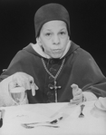 Linda Hunt in a scene from the NY Shakespeare Festival production of the play "Top Girls".