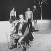 (L-R) Milo O'Shea, unidentified, Austin Pendleton and Sam Waterston in a scene from the BAM production of the play "Waiting For Godot"