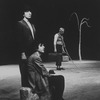 (R-L) Milo O'Shea, Austin Pendleton and Sam Waterston in a scene from the BAM production of the play "Waiting For Godot"