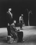 (R-L) Milo O'Shea, Austin Pendleton and Sam Waterston in a scene from the BAM production of the play "Waiting For Godot"