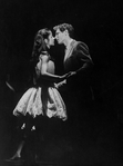 Josie DeGuzman and Ken Marshall about to kiss in a scene from the Broadway revival of the musical "West Side Story"