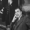 (L-R) Jeffrey Alan Chandler and Fred Gwynne in a scene from the Broadway production of the play "Whodunnit"