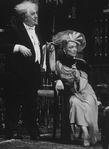 Barbara Baxley (R) in a scene from the Broadway production of the play "Whodunnit"