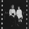 (L-R) Lauren Bacall and Marilyn Cooper in a scene from the Broadway production of the musical "Woman Of The Year".