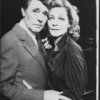 Lauren Bacall and Harry Guardino in a scene from the Broadway production of the musical "Woman Of The Year".