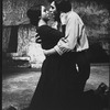 Gloria Foster and Frank Langella about to kiss in a scene from the Lincoln Center Repertory production of the play "Yerma".
