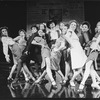 Edward James Olmos (C) in a scene from the broadway production of the play "Zoot Suit".