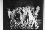 Edward James Olmos (C) in a scene from the broadway production of the play "Zoot Suit".