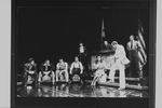 Edward James Olmos (C) in a scene from the Broadway production of the play "Zoot Suit".