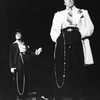 Edward James Olmos (L) in a scene from the Broadway production of the play "Zoot Suit".