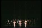 Cast taking a curtain call at the end of the Broadway production of the musical "Dreamgirls." (New York)